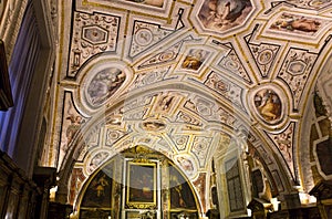 Vasari chapel in SantÃ¢â¬â¢Anna dei Lombardi church, Naples, Italy photo